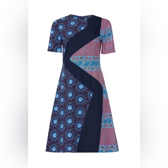 GUC Autumn Adeigbo- Geometric Fit and Flare Dress. Size - Picture 1 of 10